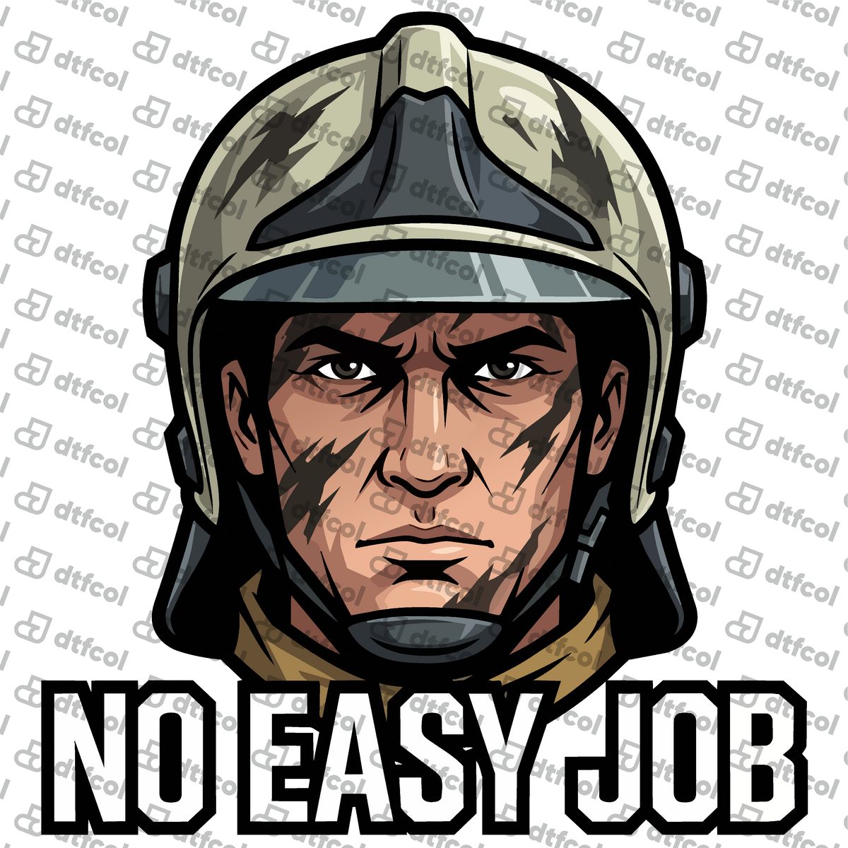 Occupation - "No Easy Job" Firefighter Portrait