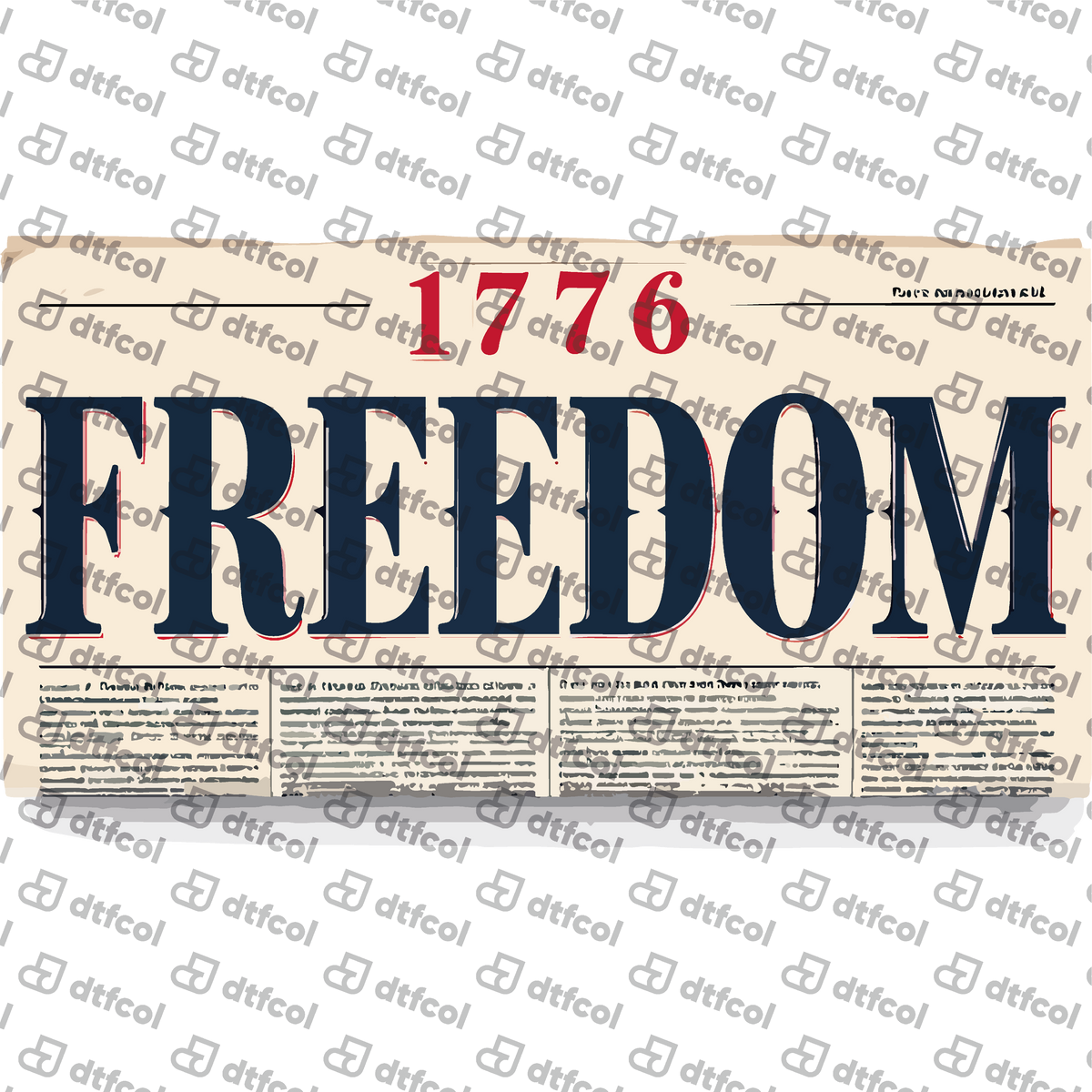 4th of July - Vintage 1776 Freedom Newspaper