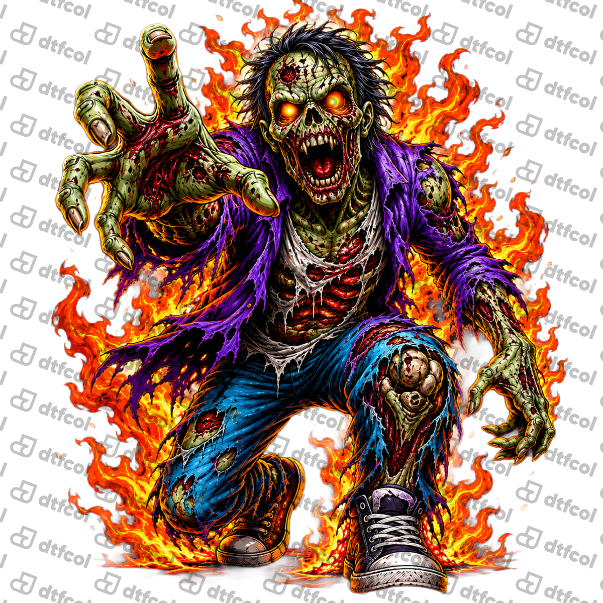 Halloween - Flaming Zombie