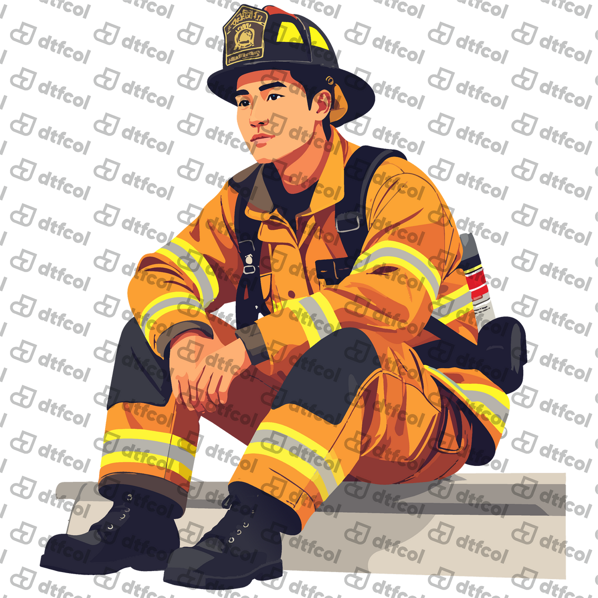 Occupation - Resting Hero Firefighter