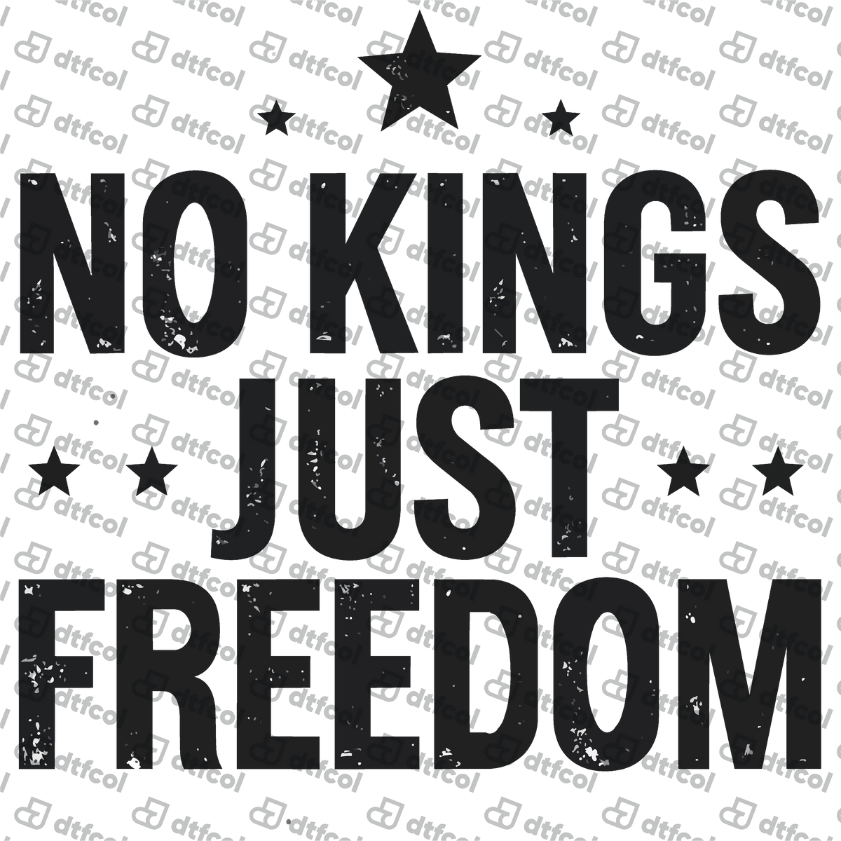 4th of July - Distressed No Kings Just Freedom