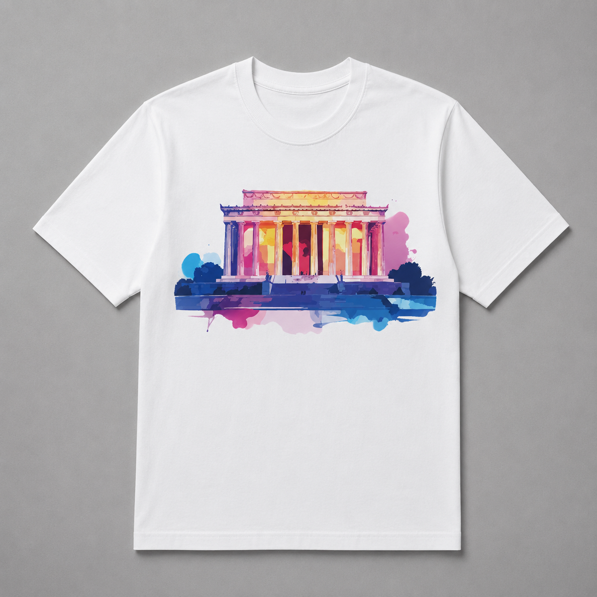 4th of July - Watercolor Lincoln Memorial