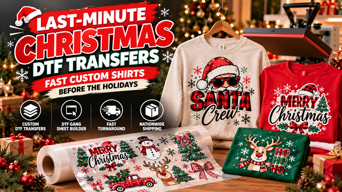 Last-Minute Christmas DTF Transfers: Fast Custom Shirts Before the Holidays