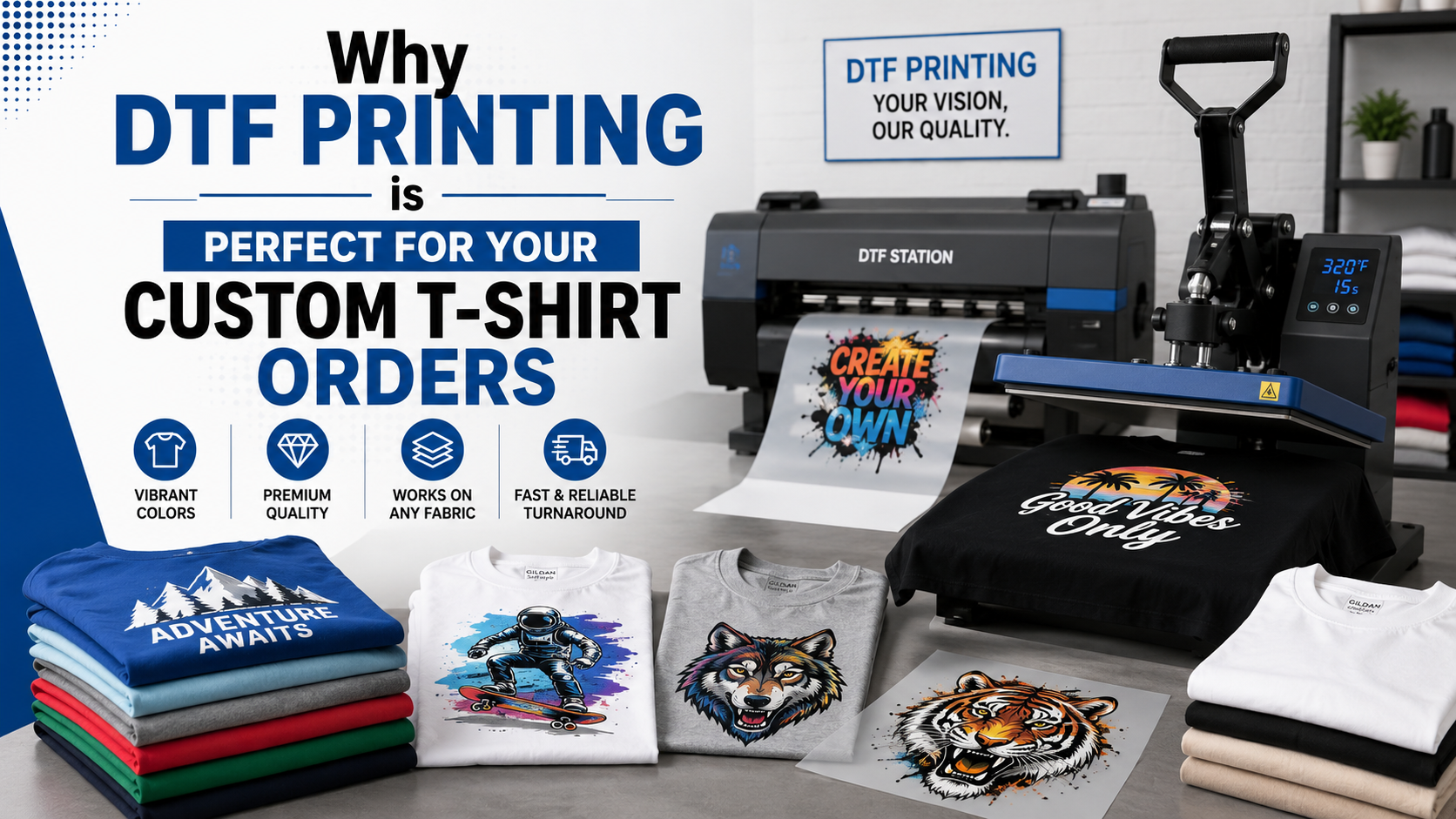 Why DTF Printing is Perfect for Your Custom T-Shirt Orders 