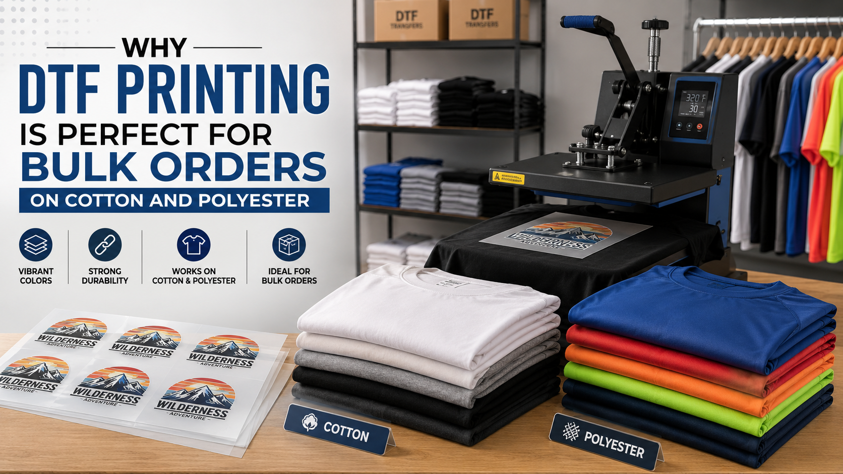 Why DTF Printing is Perfect for Bulk Orders on Cotton and Polyester